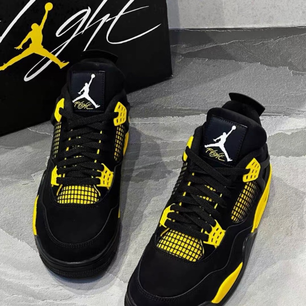 Jordan Athletic Shoes Black Yellow